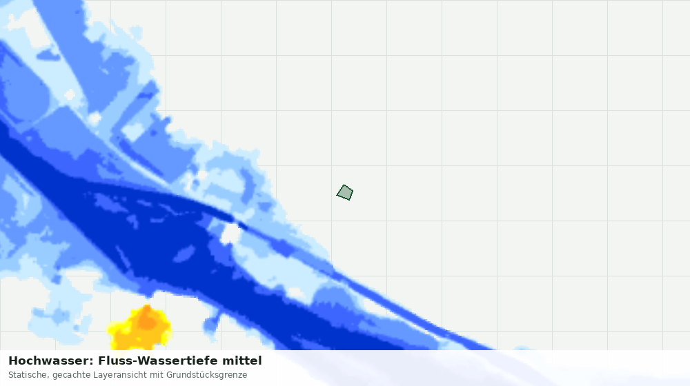 Statische Kartenansicht: Hochwasser: Fluss-Wassertiefe mittel