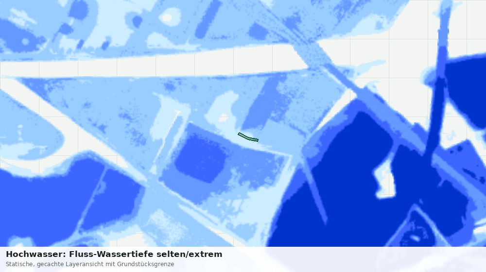 Statische Kartenansicht: Hochwasser: Fluss-Wassertiefe selten/extrem