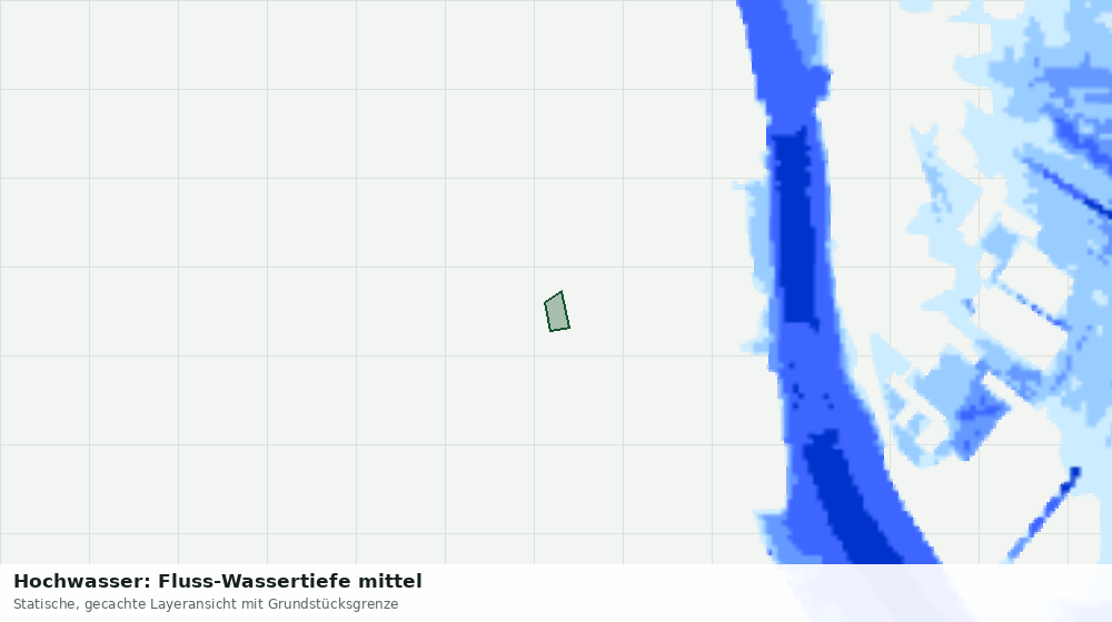 Statische Kartenansicht: Hochwasser: Fluss-Wassertiefe mittel