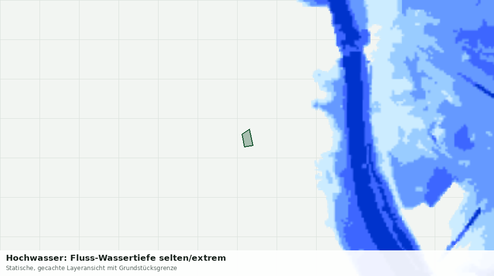 Statische Kartenansicht: Hochwasser: Fluss-Wassertiefe selten/extrem