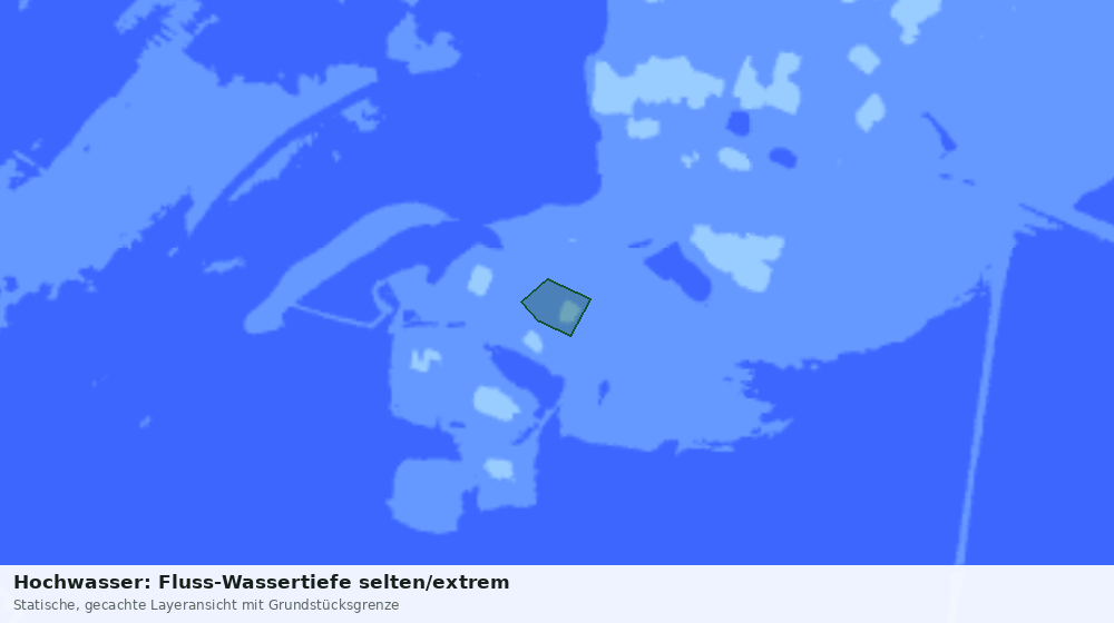 Statische Kartenansicht: Hochwasser: Fluss-Wassertiefe selten/extrem