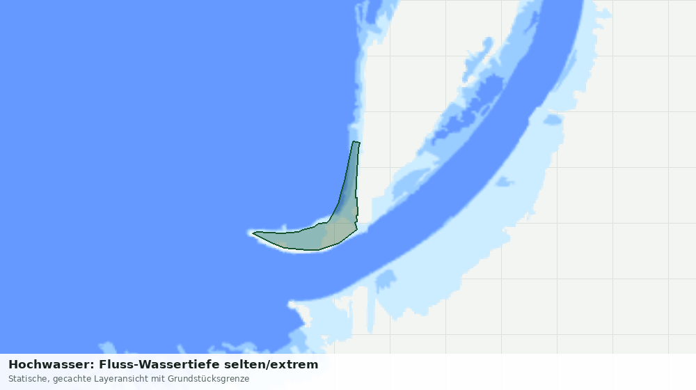 Statische Kartenansicht: Hochwasser: Fluss-Wassertiefe selten/extrem