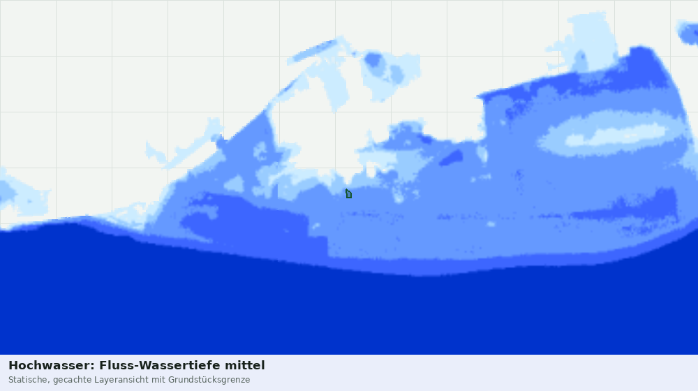 Statische Kartenansicht: Hochwasser: Fluss-Wassertiefe mittel