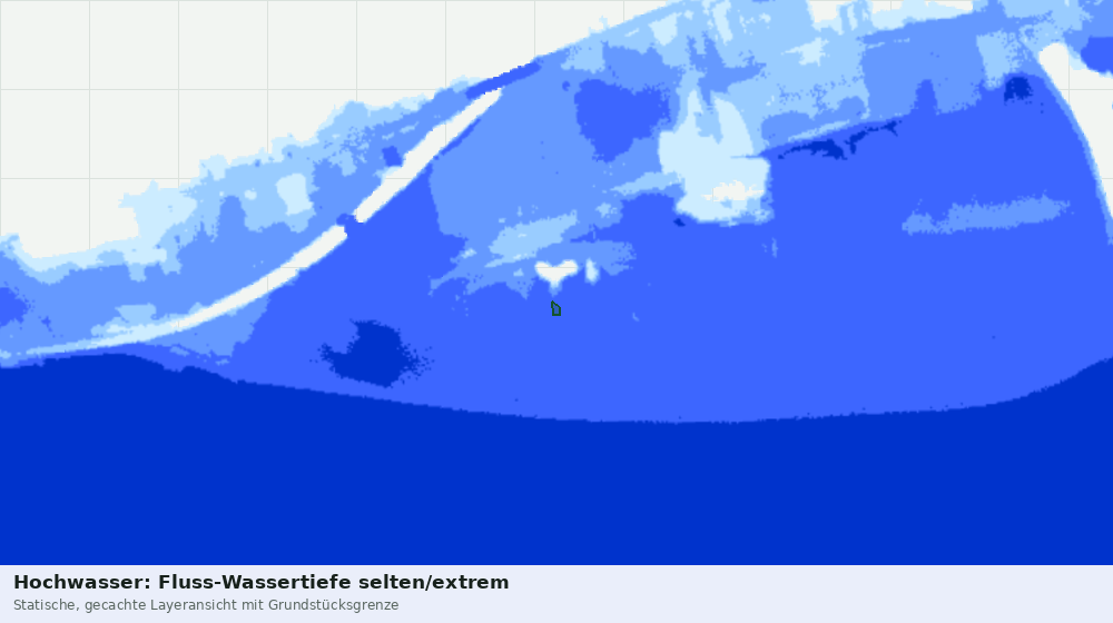 Statische Kartenansicht: Hochwasser: Fluss-Wassertiefe selten/extrem