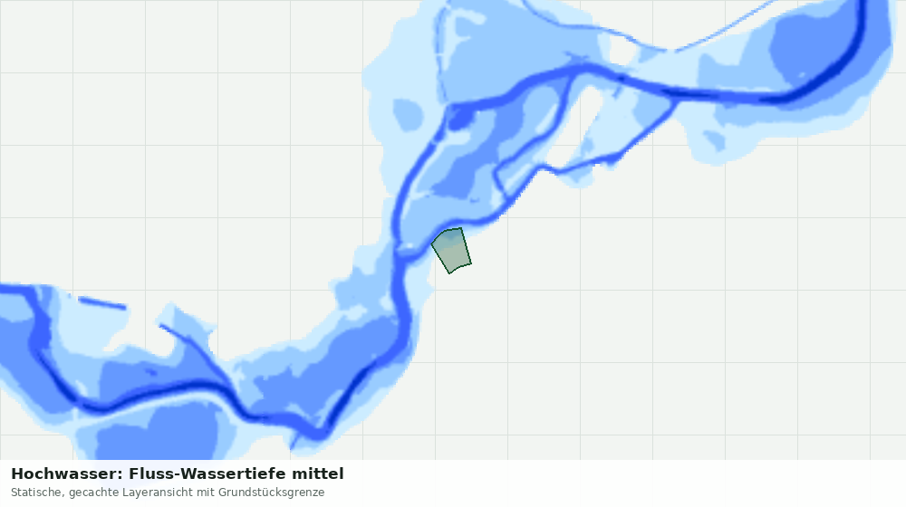 Statische Kartenansicht: Hochwasser: Fluss-Wassertiefe mittel