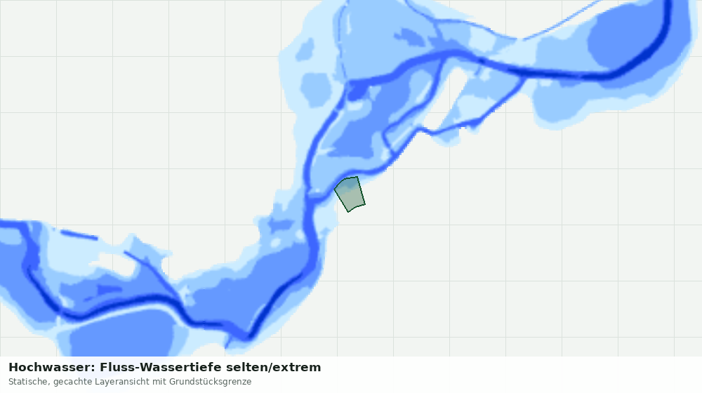 Statische Kartenansicht: Hochwasser: Fluss-Wassertiefe selten/extrem