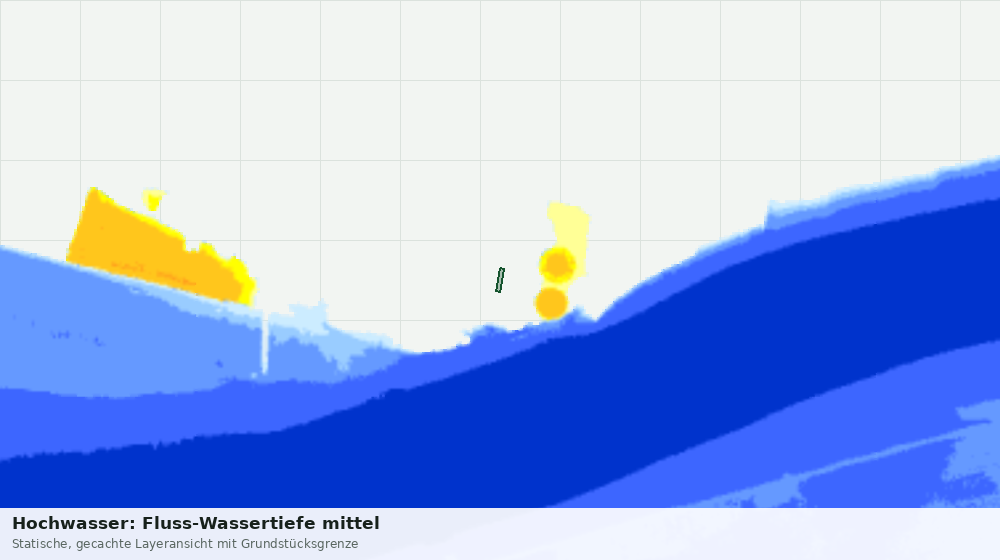 Statische Kartenansicht: Hochwasser: Fluss-Wassertiefe mittel