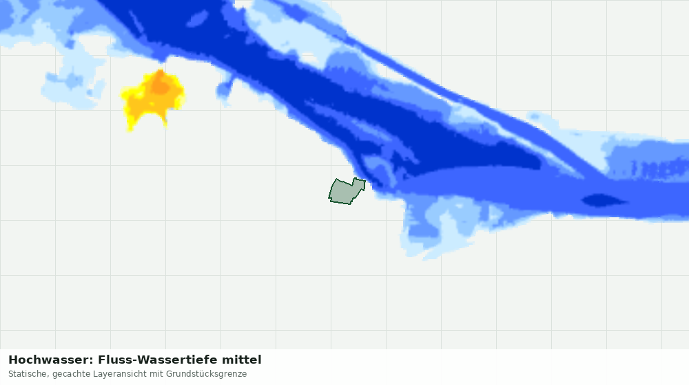 Statische Kartenansicht: Hochwasser: Fluss-Wassertiefe mittel