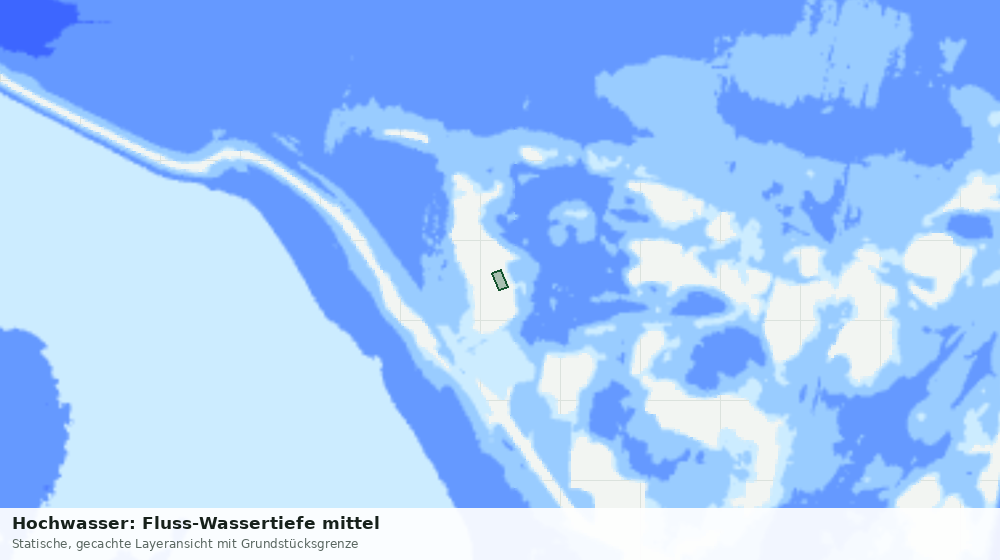Statische Kartenansicht: Hochwasser: Fluss-Wassertiefe mittel