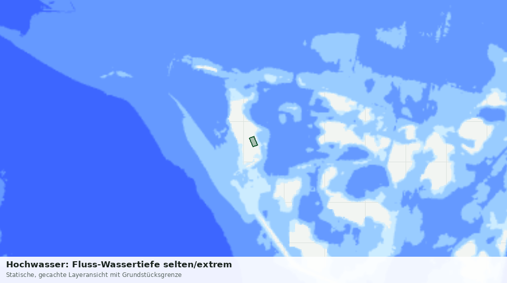 Statische Kartenansicht: Hochwasser: Fluss-Wassertiefe selten/extrem