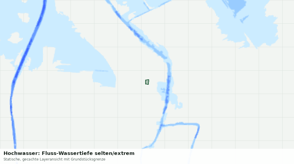 Statische Kartenansicht: Hochwasser: Fluss-Wassertiefe selten/extrem