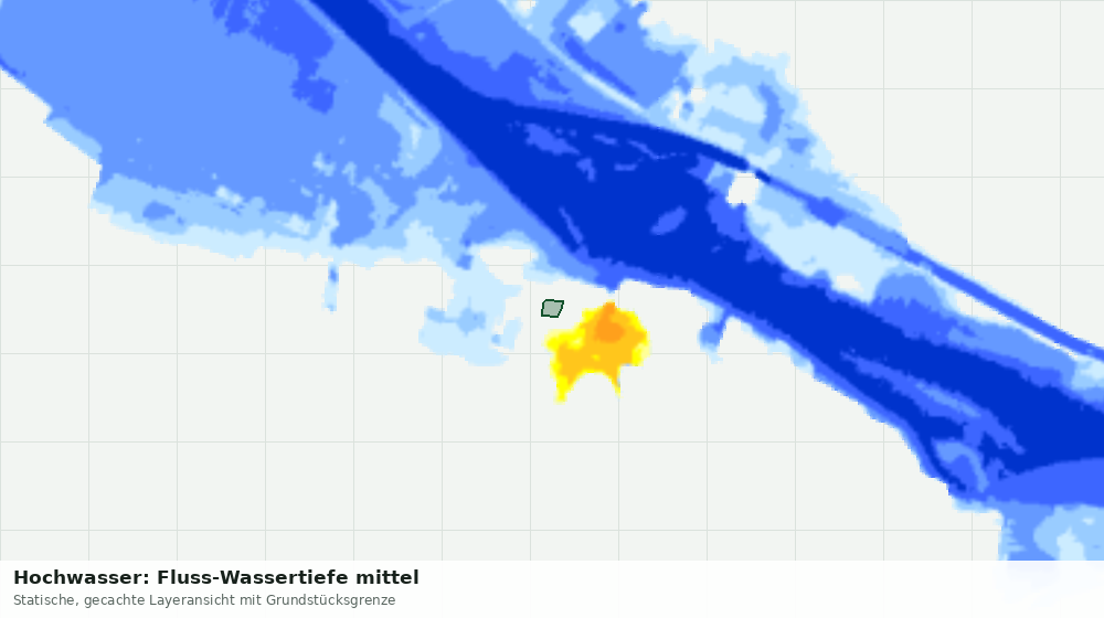 Statische Kartenansicht: Hochwasser: Fluss-Wassertiefe mittel
