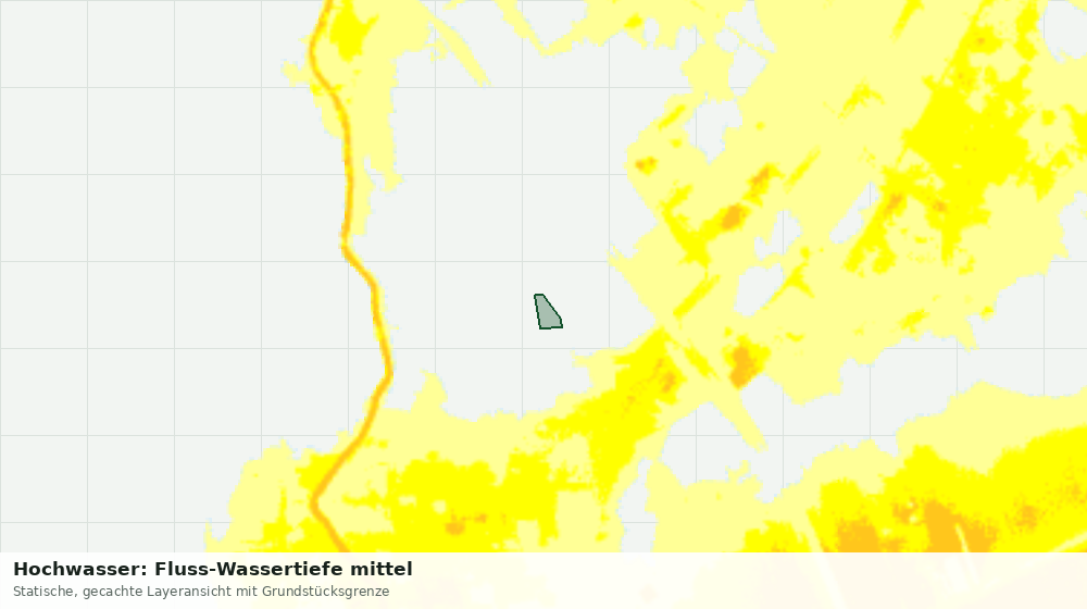 Statische Kartenansicht: Hochwasser: Fluss-Wassertiefe mittel