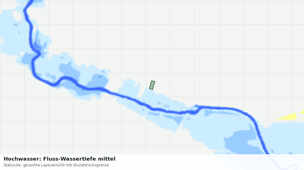 Statische Kartenansicht: Hochwasser: Fluss-Wassertiefe mittel