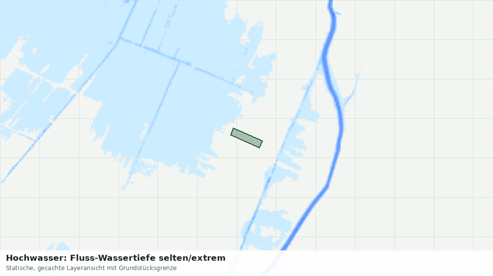 Statische Kartenansicht: Hochwasser: Fluss-Wassertiefe selten/extrem