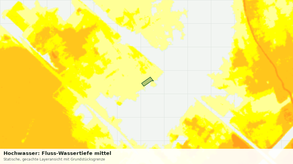 Statische Kartenansicht: Hochwasser: Fluss-Wassertiefe mittel
