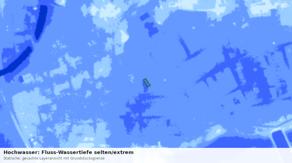 Statische Kartenansicht: Hochwasser: Fluss-Wassertiefe selten/extrem