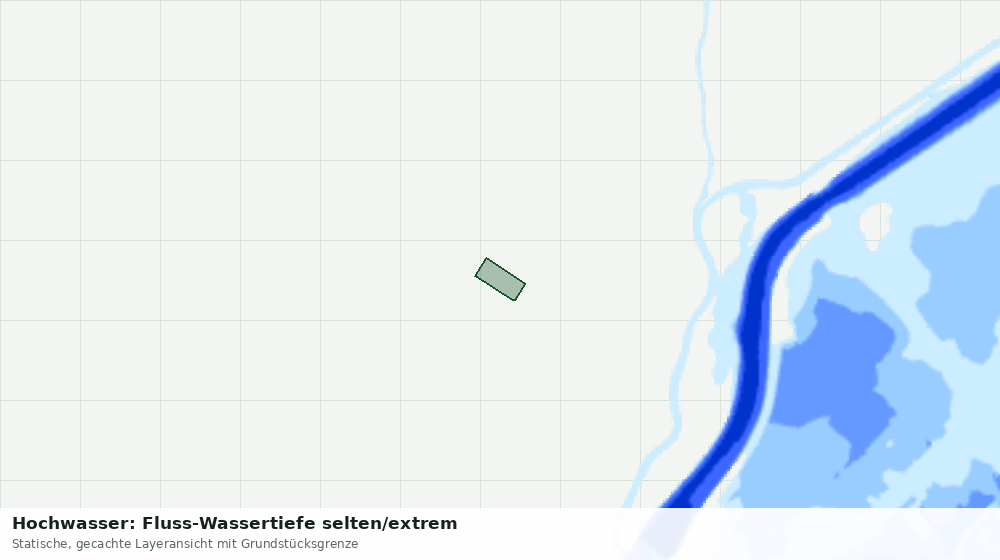 Statische Kartenansicht: Hochwasser: Fluss-Wassertiefe selten/extrem