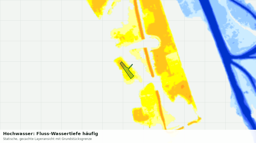 Statische Kartenansicht: Hochwasser: Fluss-Wassertiefe häufig