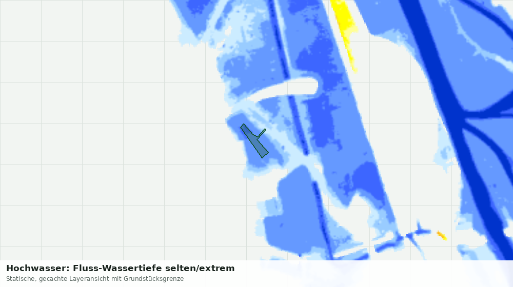Statische Kartenansicht: Hochwasser: Fluss-Wassertiefe selten/extrem