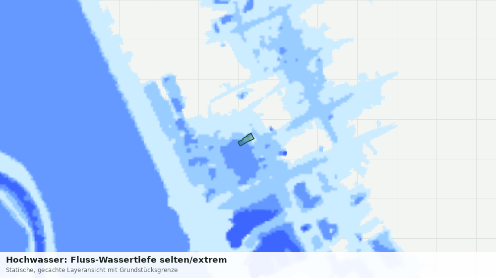 Statische Kartenansicht: Hochwasser: Fluss-Wassertiefe selten/extrem
