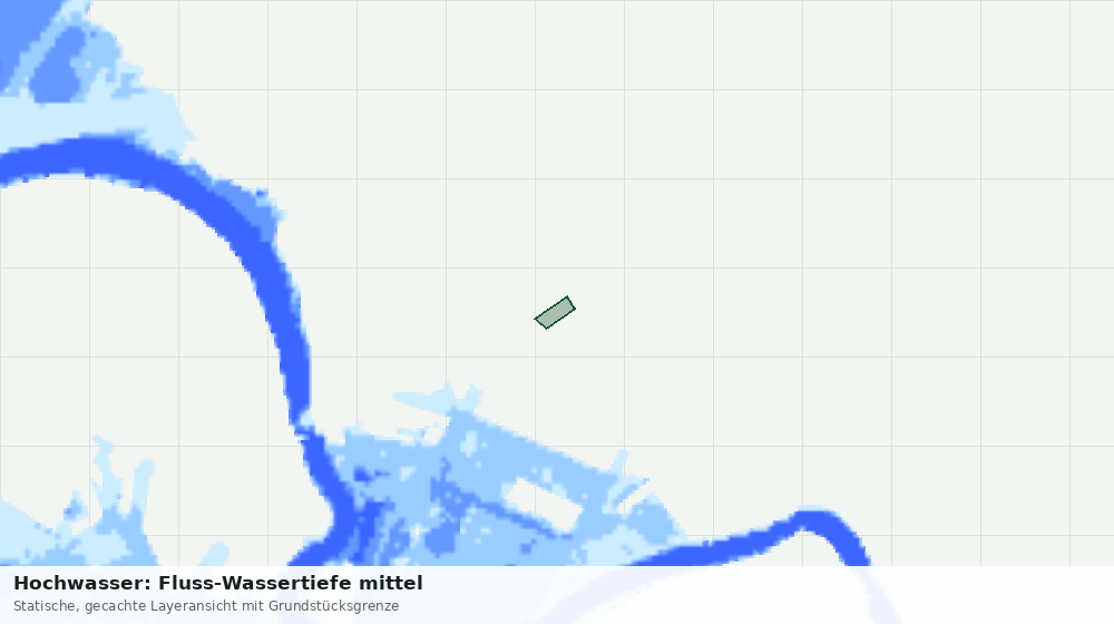 Statische Kartenansicht: Hochwasser: Fluss-Wassertiefe mittel