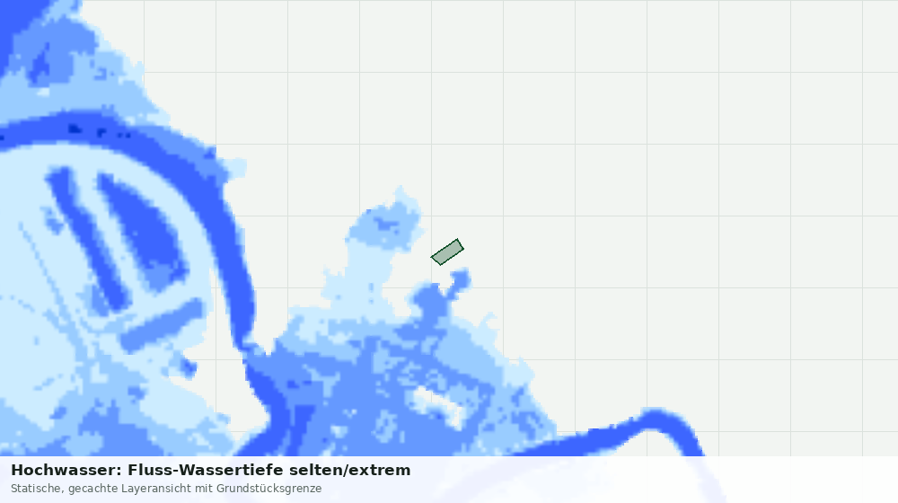 Statische Kartenansicht: Hochwasser: Fluss-Wassertiefe selten/extrem