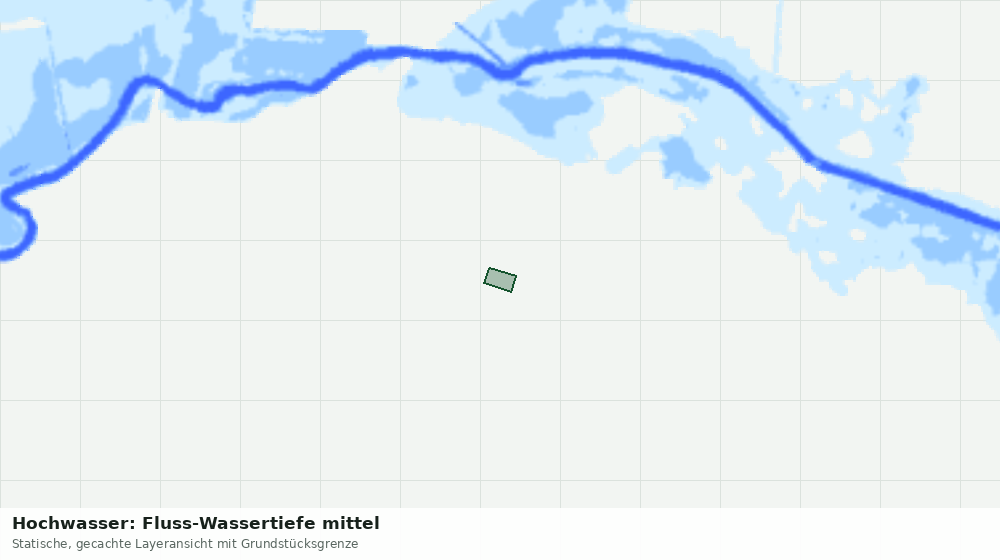 Statische Kartenansicht: Hochwasser: Fluss-Wassertiefe mittel
