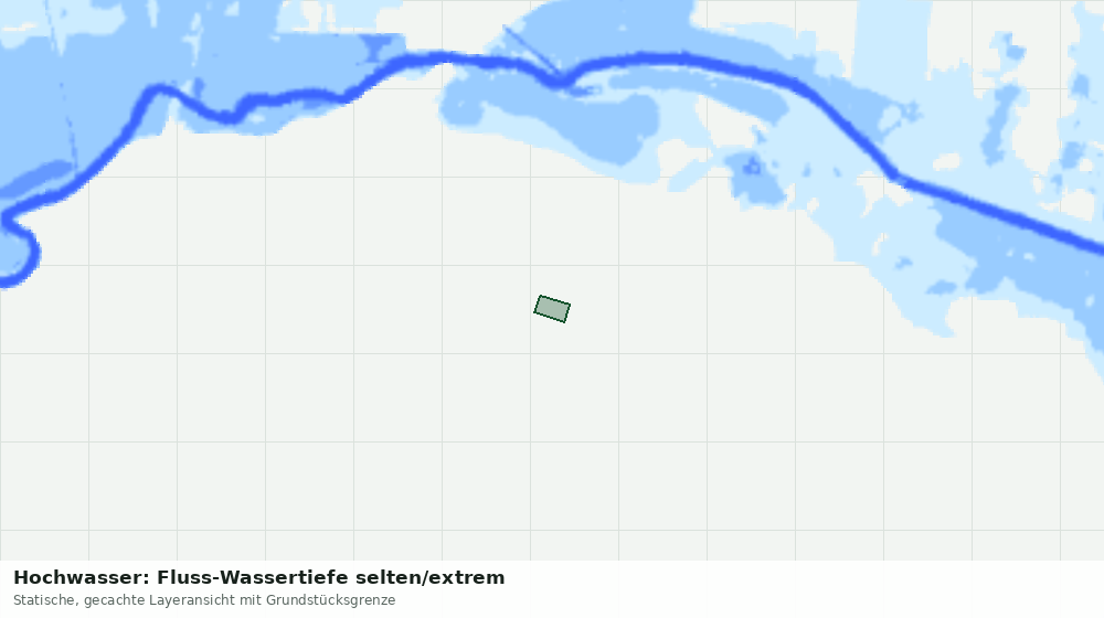 Statische Kartenansicht: Hochwasser: Fluss-Wassertiefe selten/extrem