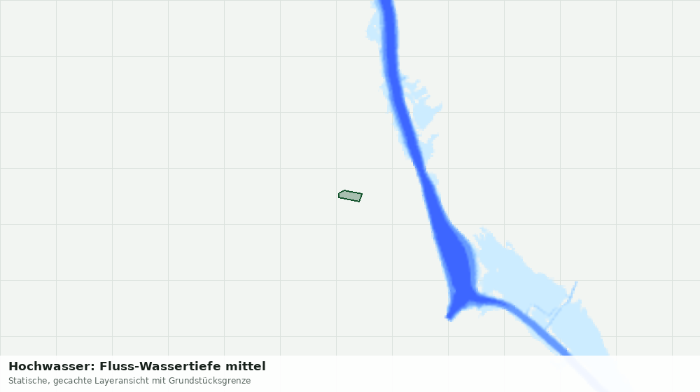 Statische Kartenansicht: Hochwasser: Fluss-Wassertiefe mittel