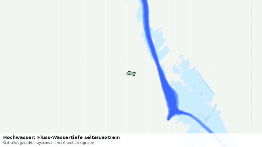Statische Kartenansicht: Hochwasser: Fluss-Wassertiefe selten/extrem