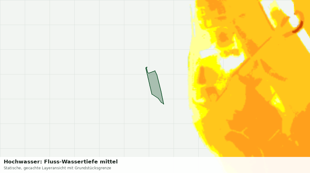 Statische Kartenansicht: Hochwasser: Fluss-Wassertiefe mittel