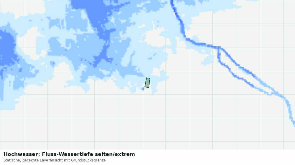 Statische Kartenansicht: Hochwasser: Fluss-Wassertiefe selten/extrem