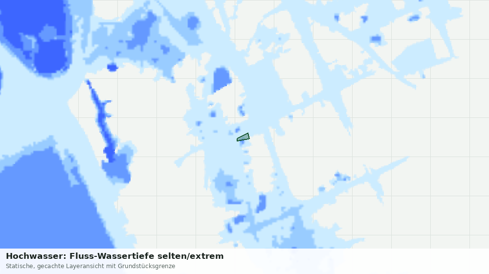 Statische Kartenansicht: Hochwasser: Fluss-Wassertiefe selten/extrem