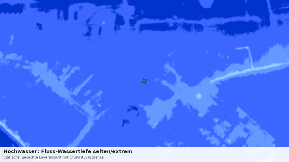 Statische Kartenansicht: Hochwasser: Fluss-Wassertiefe selten/extrem