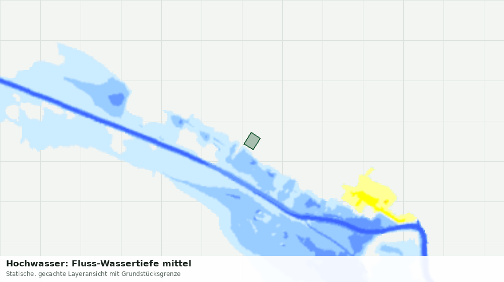Statische Kartenansicht: Hochwasser: Fluss-Wassertiefe mittel