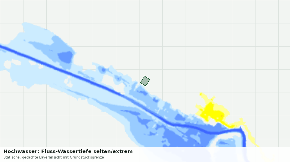 Statische Kartenansicht: Hochwasser: Fluss-Wassertiefe selten/extrem