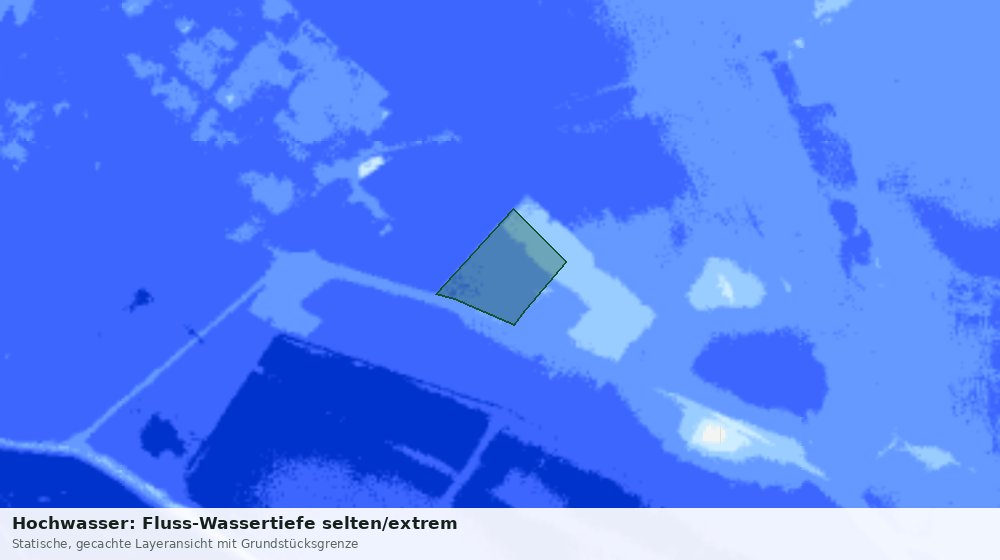 Statische Kartenansicht: Hochwasser: Fluss-Wassertiefe selten/extrem