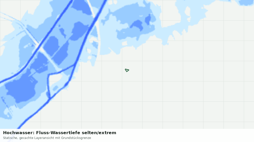 Statische Kartenansicht: Hochwasser: Fluss-Wassertiefe selten/extrem