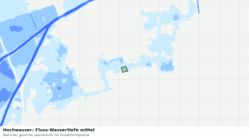 Statische Kartenansicht: Hochwasser: Fluss-Wassertiefe mittel