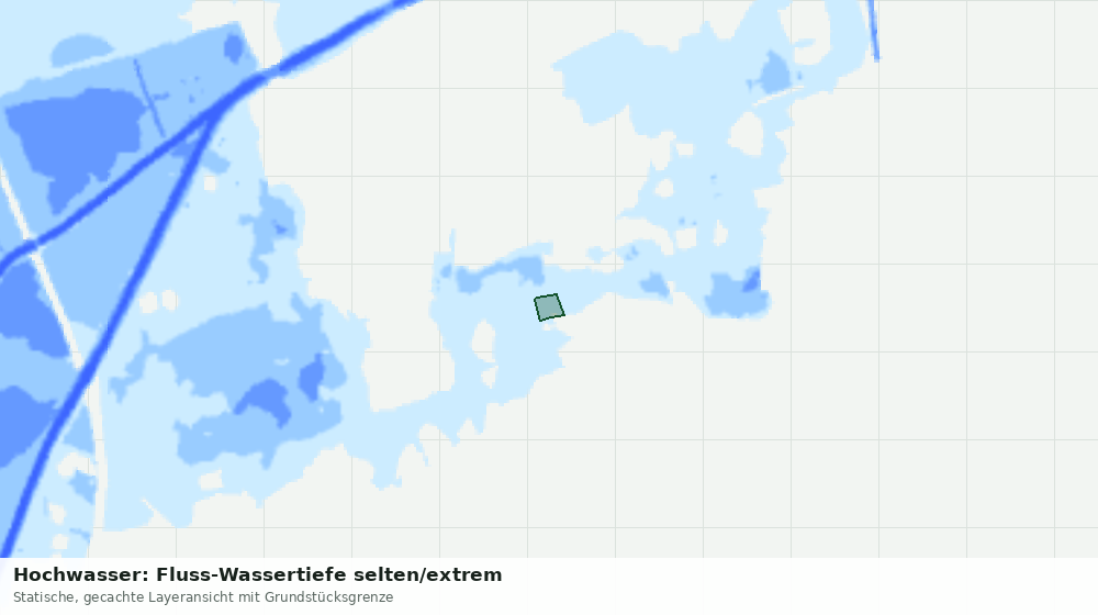 Statische Kartenansicht: Hochwasser: Fluss-Wassertiefe selten/extrem