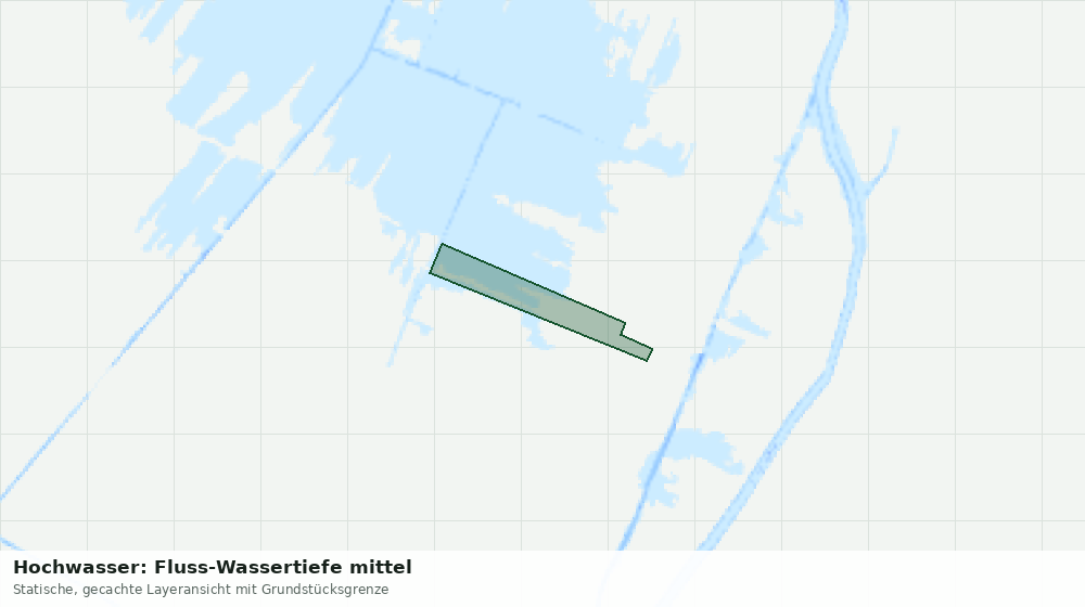 Statische Kartenansicht: Hochwasser: Fluss-Wassertiefe mittel
