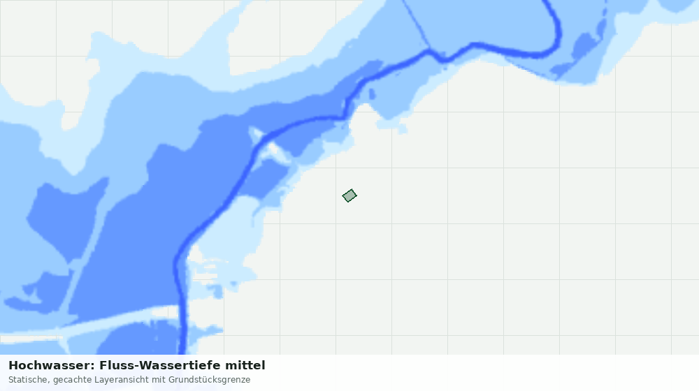 Statische Kartenansicht: Hochwasser: Fluss-Wassertiefe mittel
