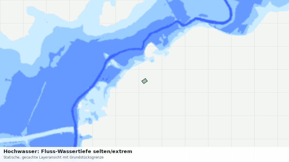 Statische Kartenansicht: Hochwasser: Fluss-Wassertiefe selten/extrem
