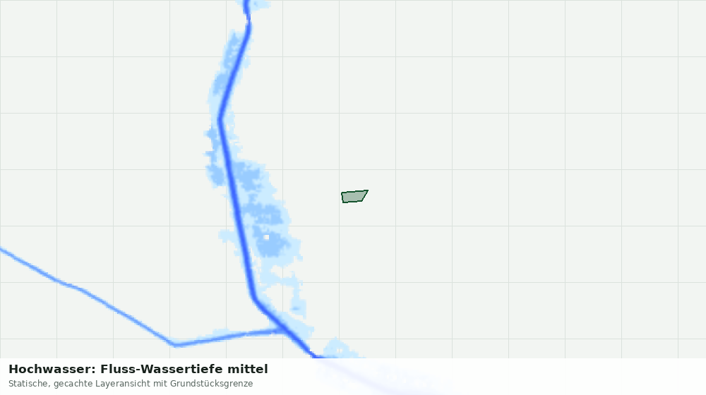 Statische Kartenansicht: Hochwasser: Fluss-Wassertiefe mittel