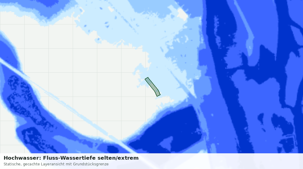 Statische Kartenansicht: Hochwasser: Fluss-Wassertiefe selten/extrem