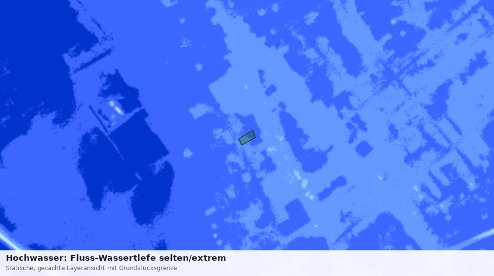 Statische Kartenansicht: Hochwasser: Fluss-Wassertiefe selten/extrem