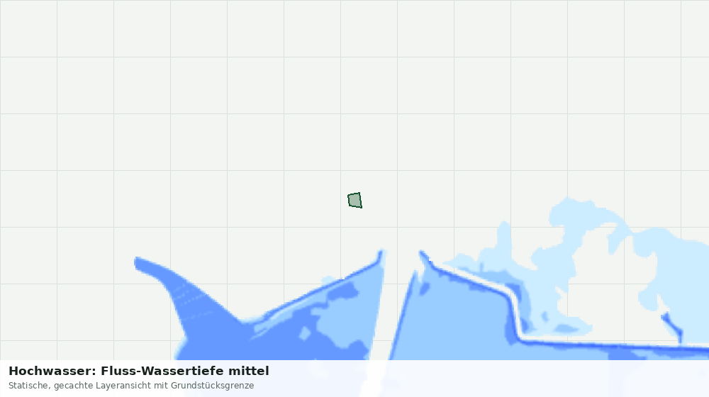 Statische Kartenansicht: Hochwasser: Fluss-Wassertiefe mittel