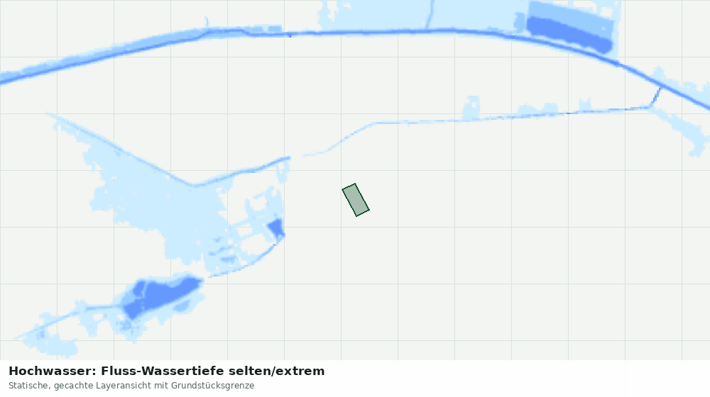 Statische Kartenansicht: Hochwasser: Fluss-Wassertiefe selten/extrem
