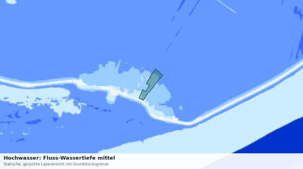 Statische Kartenansicht: Hochwasser: Fluss-Wassertiefe mittel